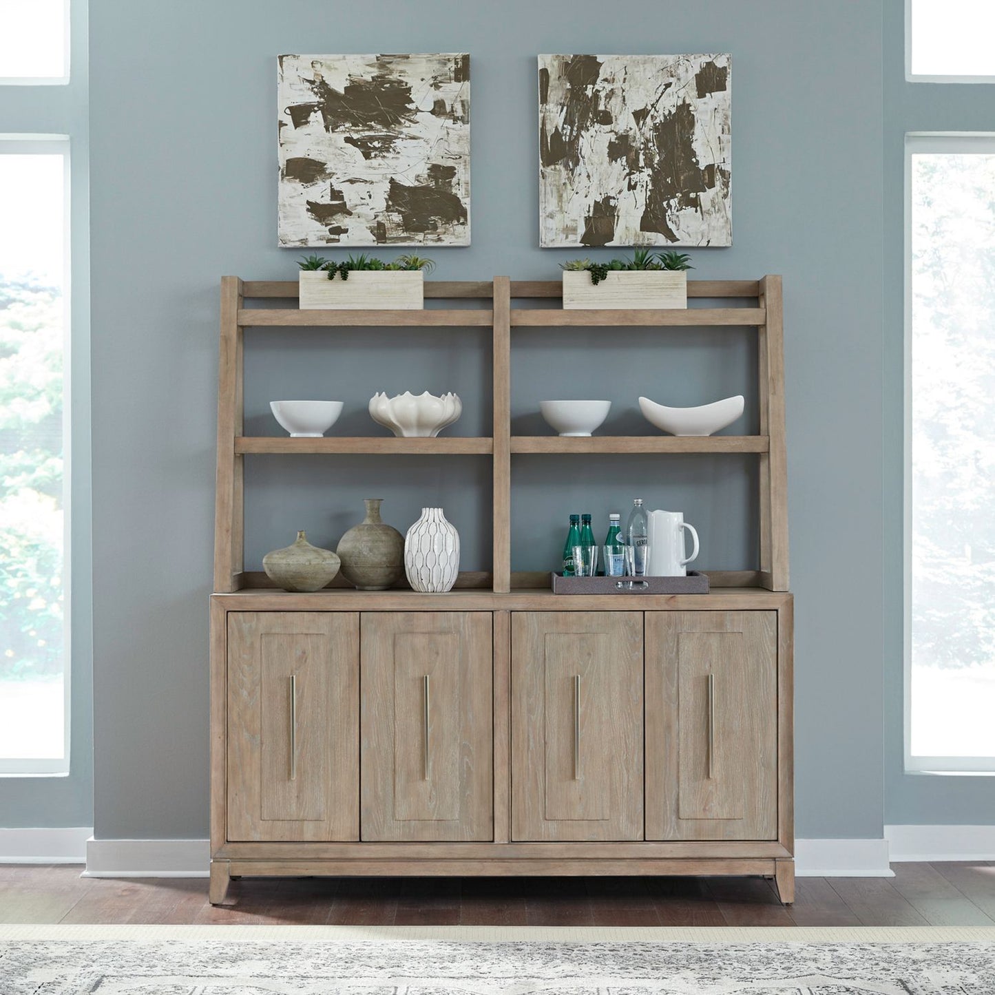 Brentwood - Sideboard & Hutch - Sandstone
