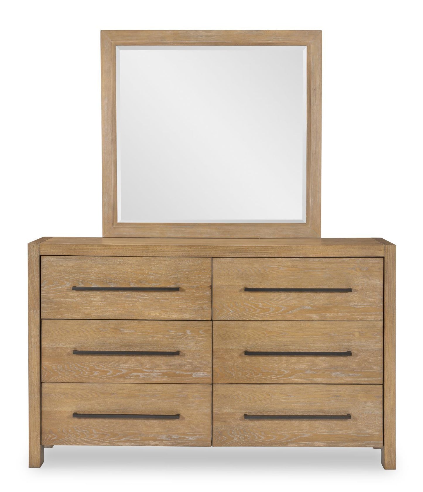 Horizons - Beveled Mirror - Weathered Oak