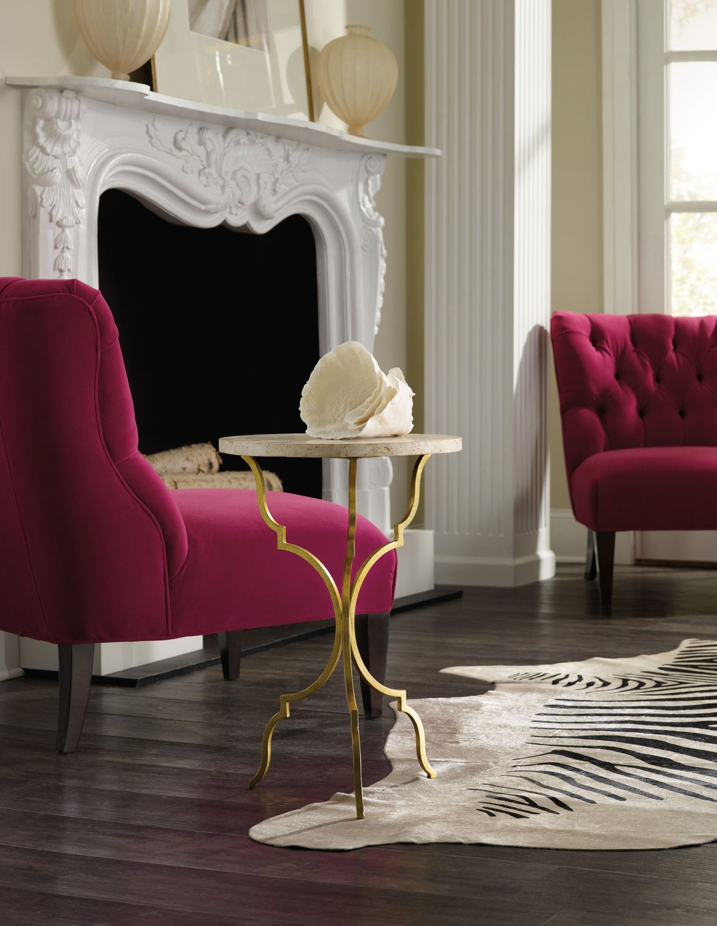 Home Accent - Round Martini Table - Gold