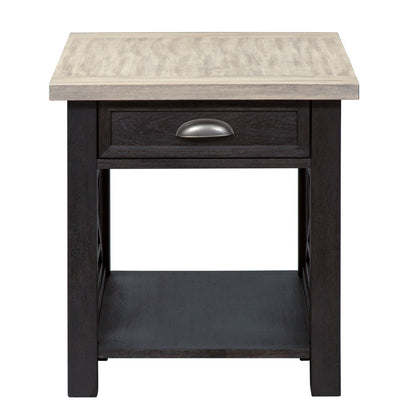 Heatherbrook - 3 Piece Table Set (1 Lift Top Cocktail 2 End Tables) - Charcoal & Ash