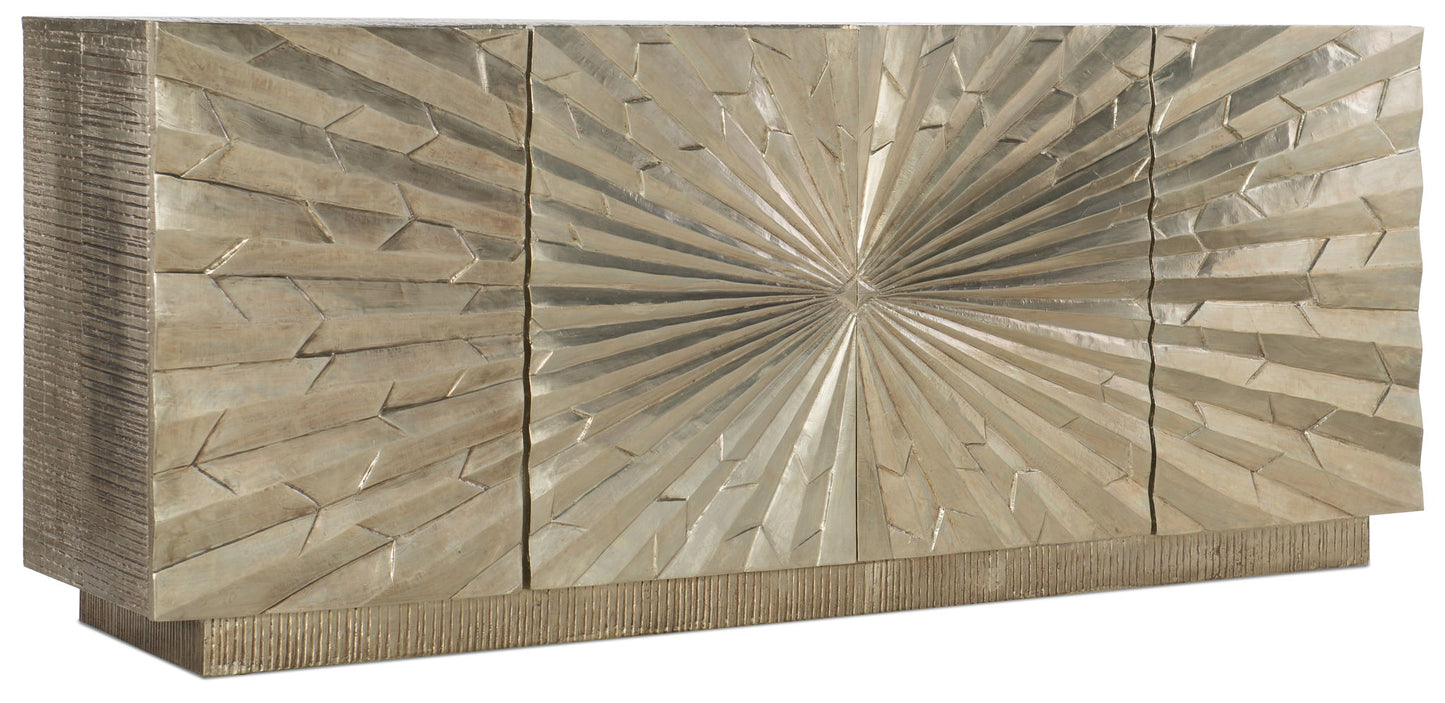 Home Accent - 78" Big Bang Entertainment Console - Pearl Silver