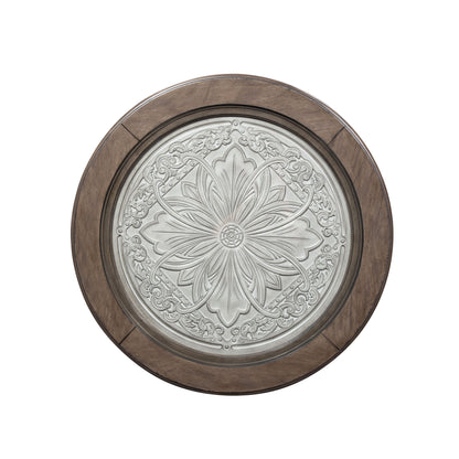 Heartland - Round Ceiling Tile Cocktail Table - Antique White / Tobacco Tops