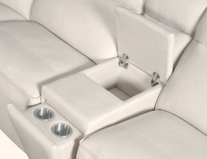 MS - Vann Six-Piece Power Sectional - White