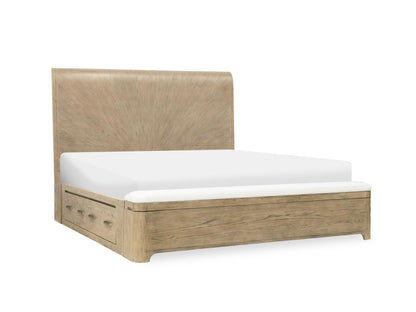 Flow - Complete Panel Bed With Storage Footboard 1 Storage Side Rail