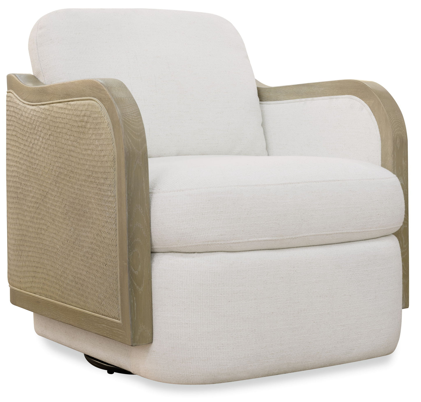 CC - Wilma Swivel Chair - White / Light Brown