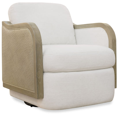 CC - Wilma Swivel Chair - White / Light Brown