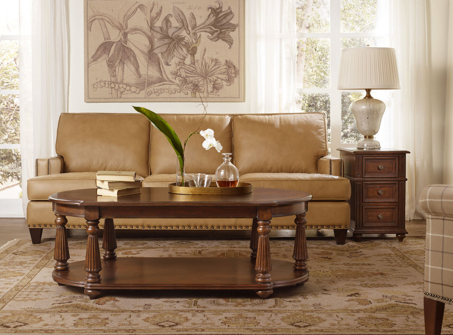 Leesburg - Chairside Chest - Dark Brown