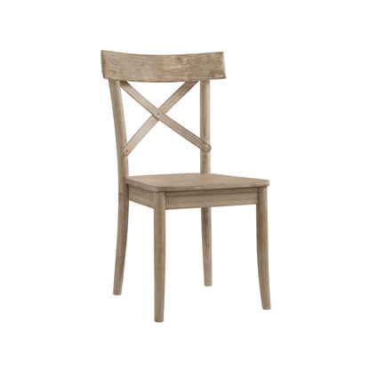 Callista - Round Standard Height 5 Piece Dining Set (Table And Four Chairs) - Beach