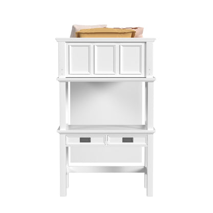 Hampton Kids - Loft Bed With Staircase And Desk With Speaker