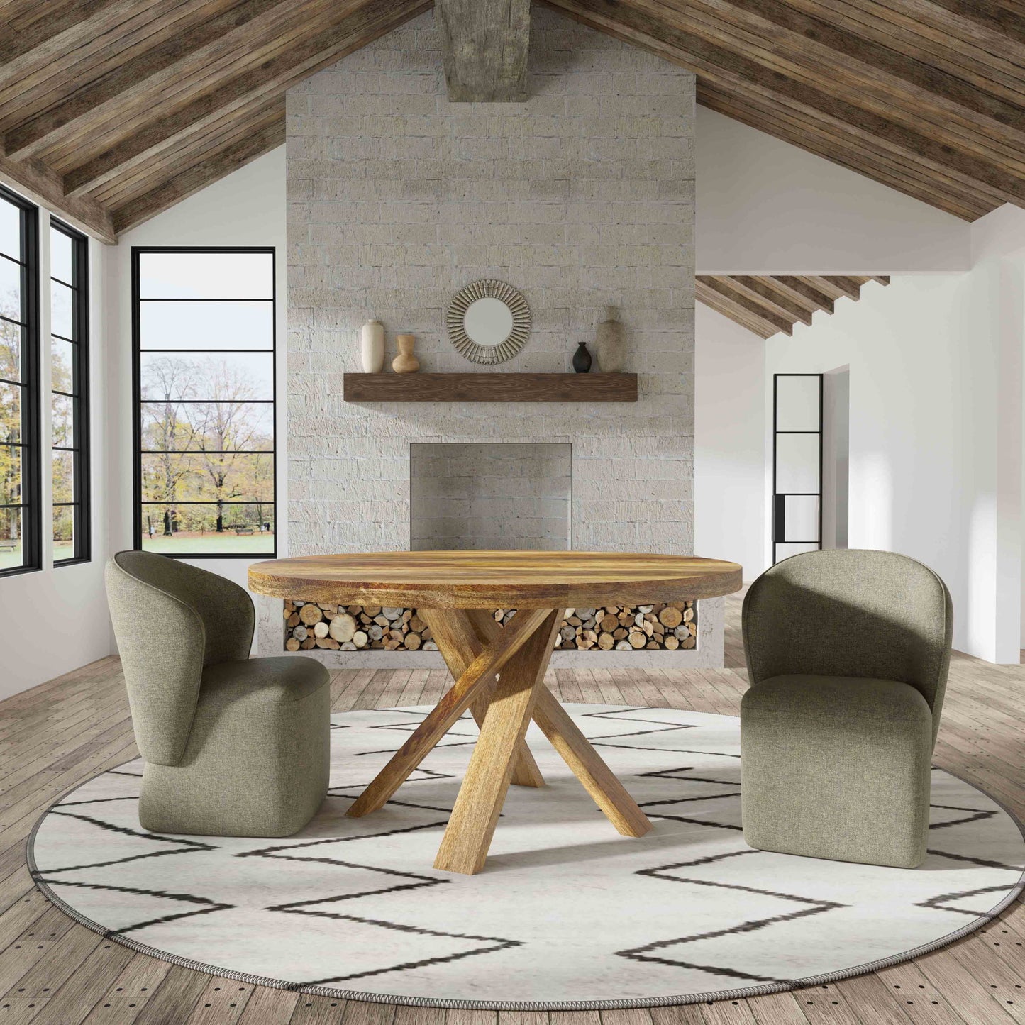 Crossings - Downtown Round Dining Table - Amber