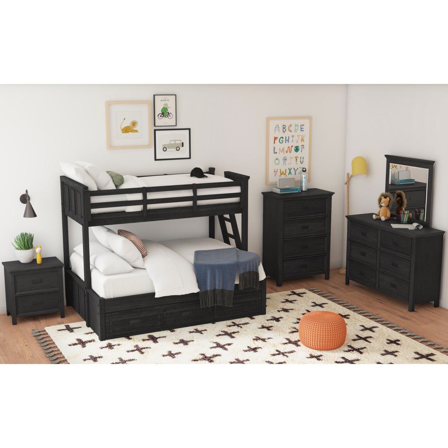 Hampton Kids - Bunk With Ladder And Trundle