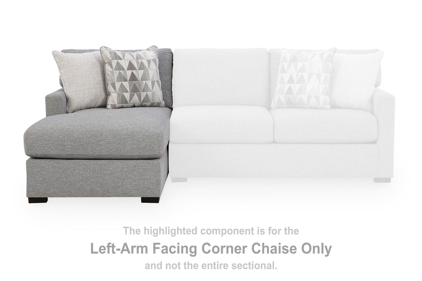 UrbanCrest - LAF Corner Chaise - Pewter