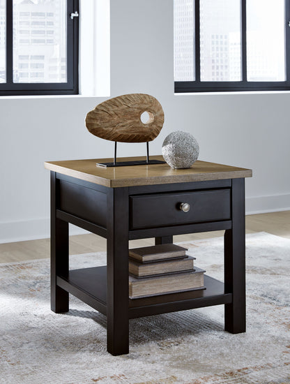 Drazmine - Rectangular End Table - Brown