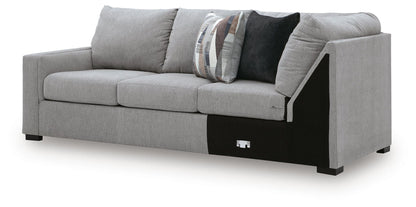 Lakepoint - LAF Sofa With Corner Wedge - Nickel