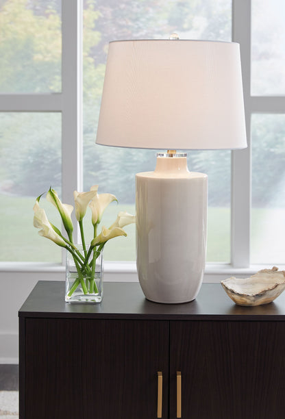 Cylener - Ceramic Table Lamp - Off White