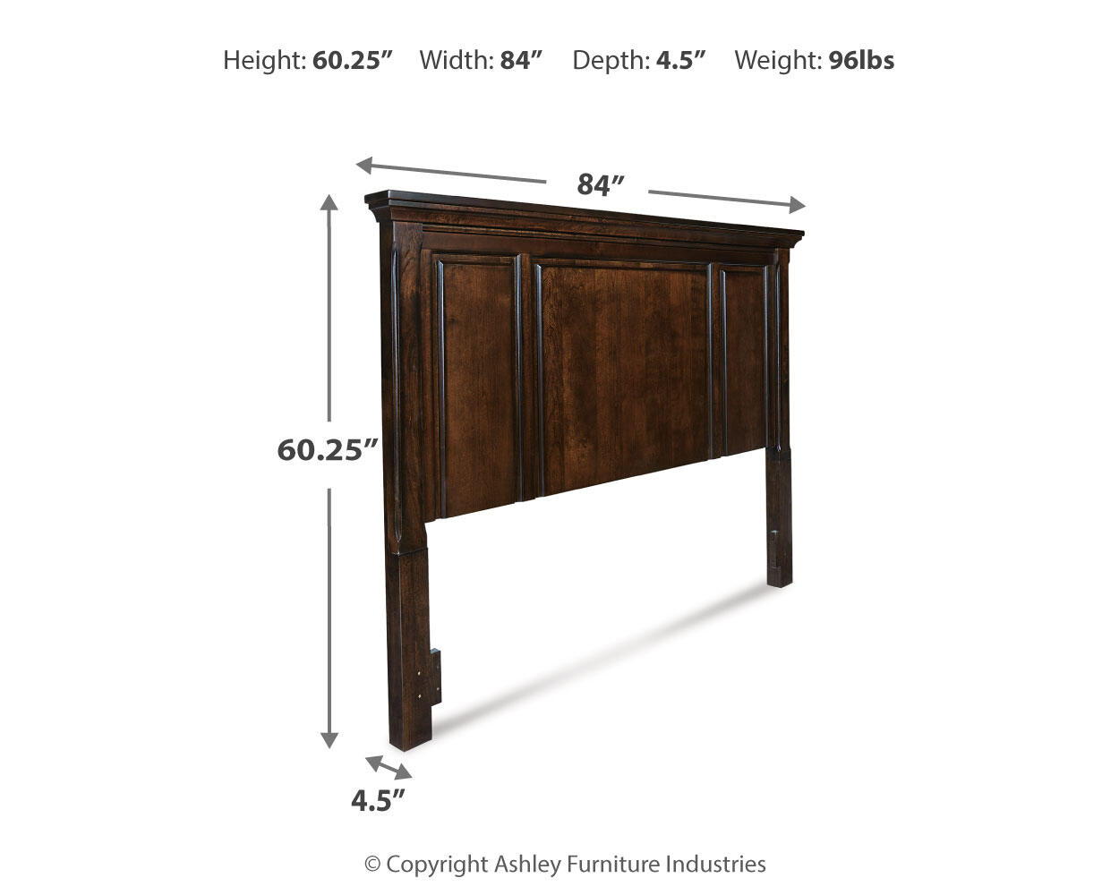 Porter - King/Cal King Panel Headboard - Rustic Brown