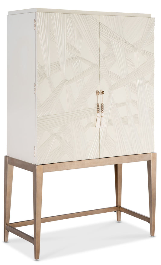 Melange - Dream Weaver Bar Cabinet - White / Light Brown
