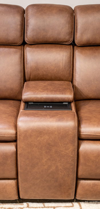 Mod Media - Console With Storage - Saddle