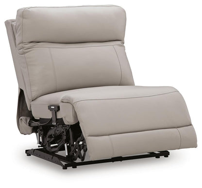 Gravier - Power Armless Recliner With Adjustable Headrest - Gray
