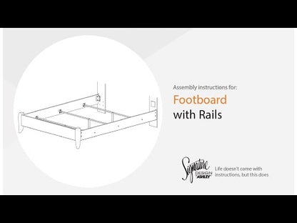 Baystorm - Full Panel Footboard w/Rails - Gray