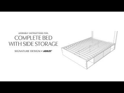 Arloster - Twin/Full Side Storage With Rail - Tan