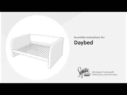 Arloster - Full Upholstered Daybed Back Panel Rails - White
