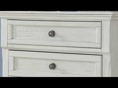 Robbinsdale - Twin Storage Ftbd w/Roll Slats - Antique White