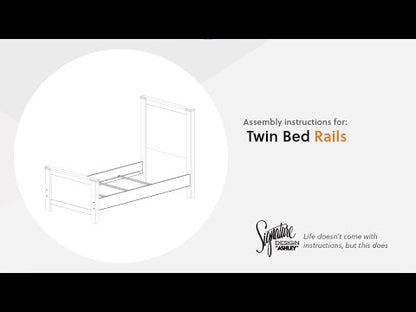 Willowton - Twin Panel Rails - Whitewash