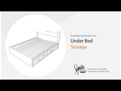Cambeck - Queen/King Under Bed Storage - Whitewash