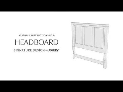 Savonport - Twin Panel Headboard - White / Brown