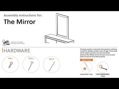 Gerridan - Bedroom Mirror - White / Gray